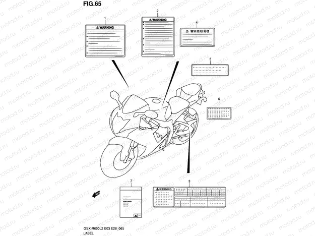65 - LABEL (GSX-R600L2 E03)