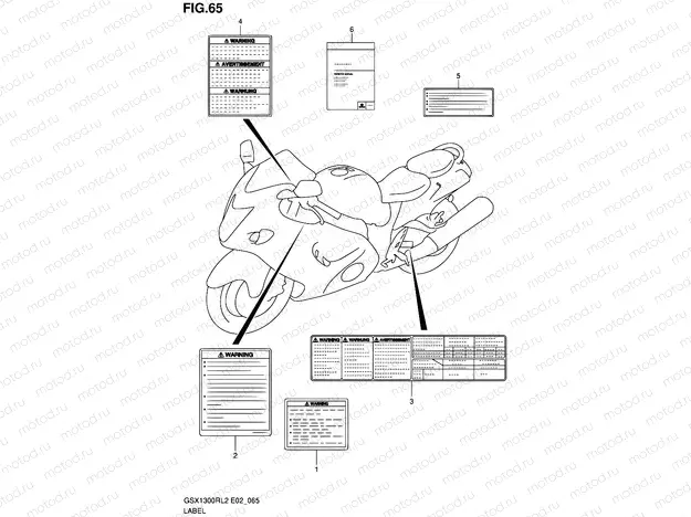 65 - LABEL (GSX1300RUFL2 E19)