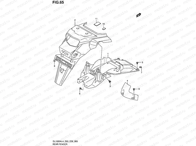 65 - REAR FENDER