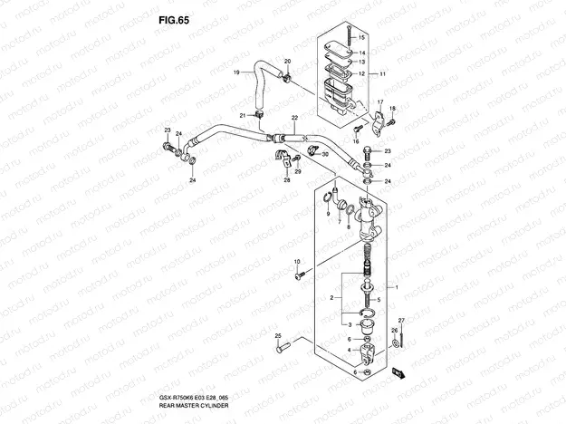 65 - REAR MASTER CYLINDER