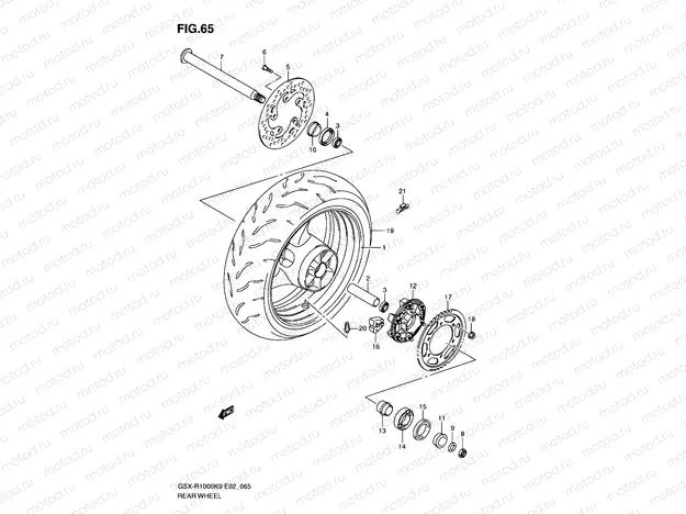 65 - REAR WHEEL