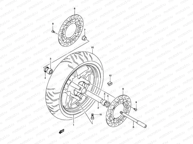 66 - FRONT WHEEL (MODEL K3)