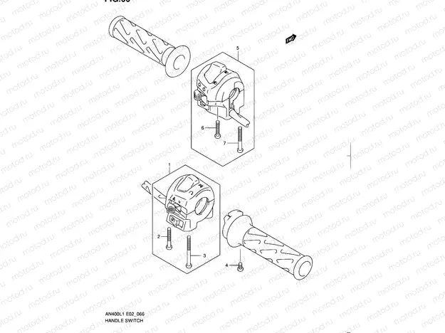 66 - HANDLE SWITCH (AN400ZAL1 E51)