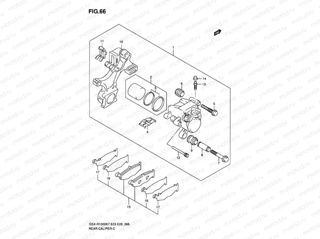 66 - REAR CALIPER