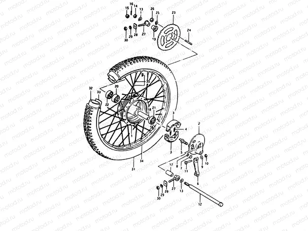 66 - REAR WHEEL