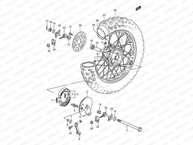 66 - REAR WHEEL