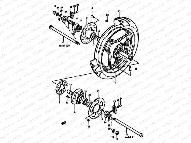 66 - REAR WHEEL