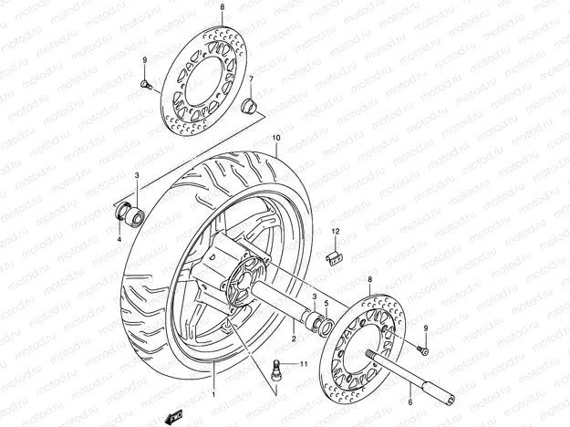 66A - FRONT WHEEL (AN650K4/K5)
