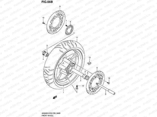 66B - FRONT WHEEL (AN650AK5)