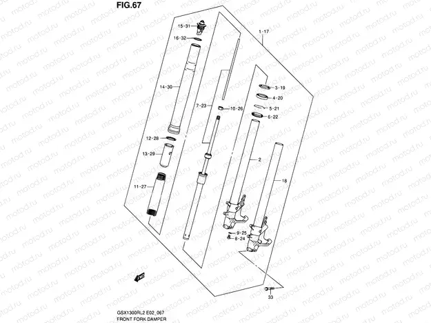 67 - FRONT FORK DAMPER