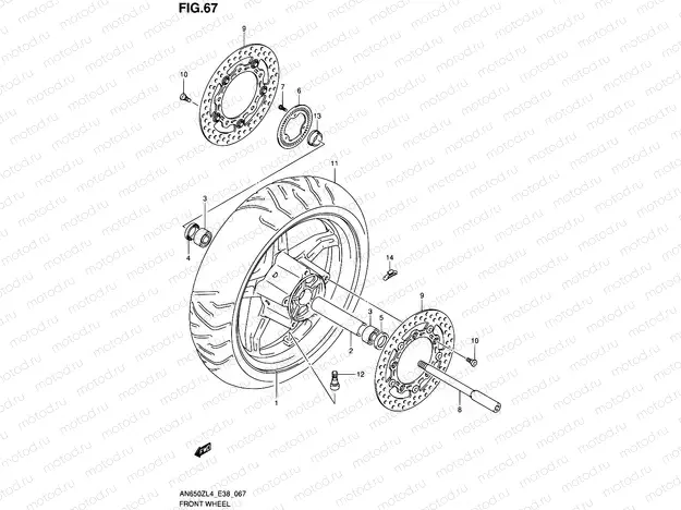 67 - FRONT WHEEL