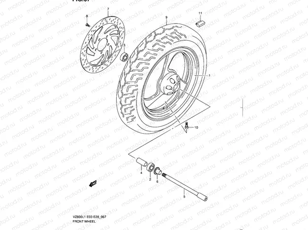 67 - FRONT WHEEL