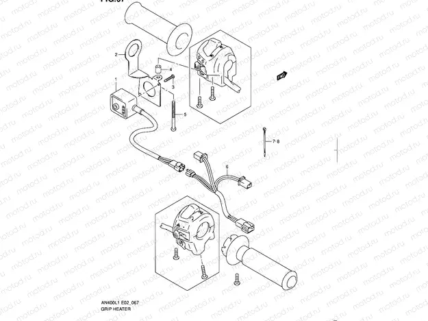 67 - GRIP HEATER (AN400ZAL1 E19)
