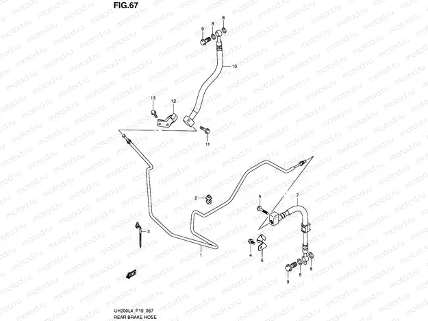 67 - REAR BRAKE HOSE (UH200AL4 P19)