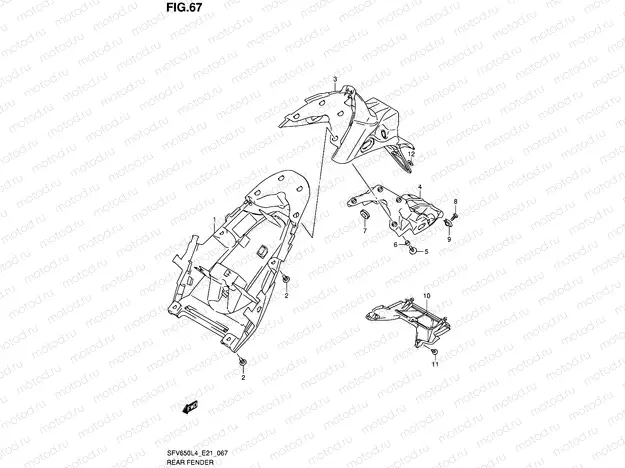 67 - REAR FENDER
