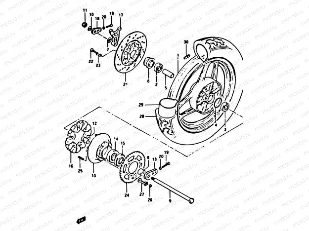 67 - REAR WHEEL