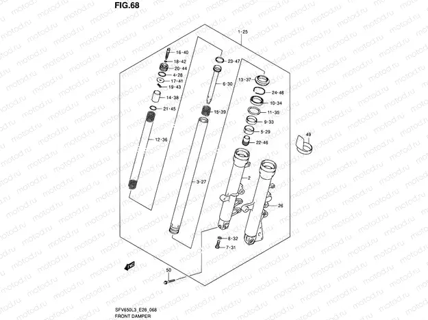 68 - FRONT DAMPER (SFV650AL3 E28)