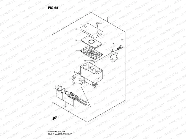 68 - FRONT MASTER CYLINDER (SEE NOTE)