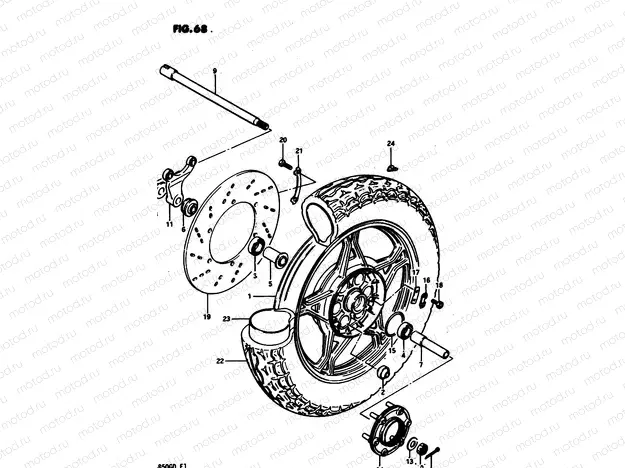 68 - REAR WHEEL