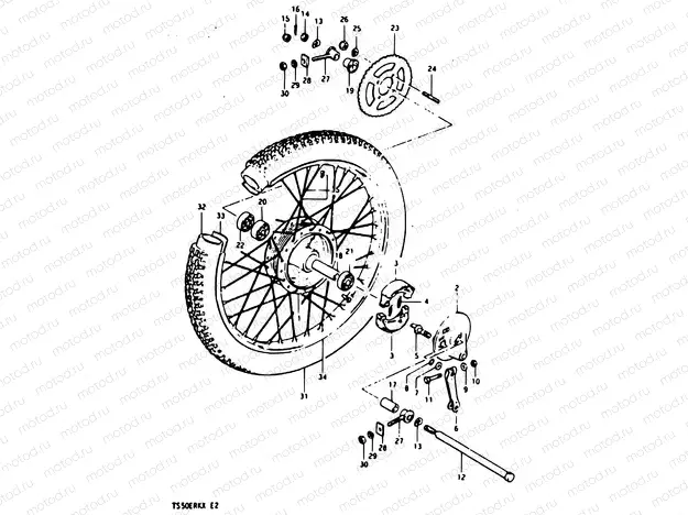 68 - REAR WHEEL (TS50ERKX, TS50ERKDX)