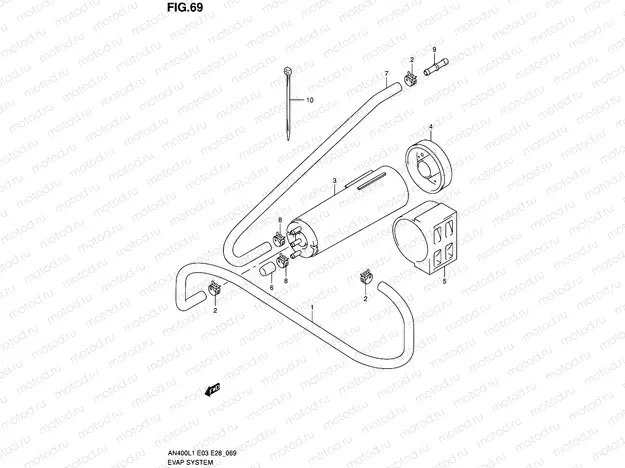 69 - EVAP SYSTEM (AN400AL1 E33)