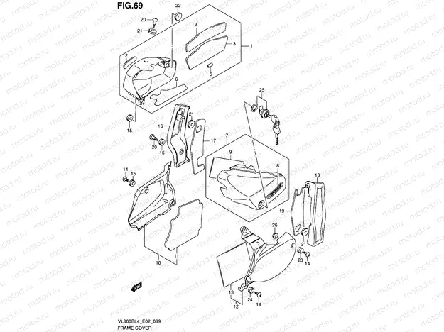 69 - FRAME COVER (VL800BL4 E02)