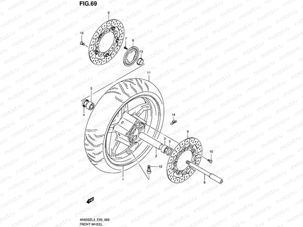 69 - FRONT WHEEL