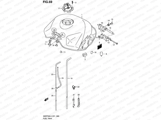 69 - FUEL TANK (GSR750L3 E24)