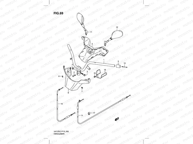 69 - HANDLEBAR (UH125GL3 P19)