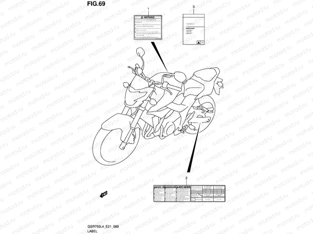 69 - LABEL (GSR750AUEL4 E21)
