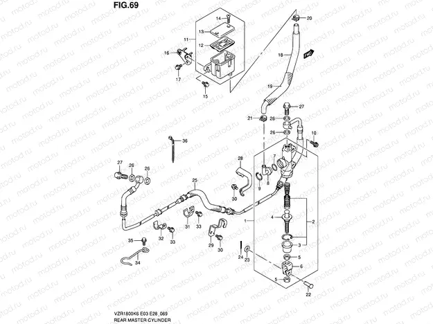 69 - REAR MASTER CYLINDER