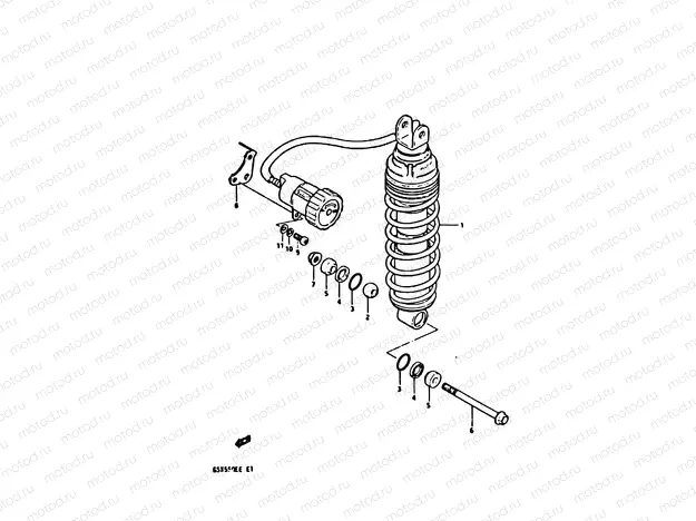 69 - REAR SHOCK ABSORBER (GSX550ED/EE)