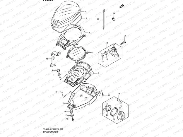 69 - SPEEDOMETER (VL800L1 E03)