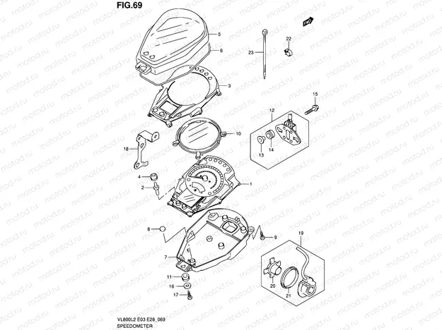 69 - SPEEDOMETER (VL800L2 E03)