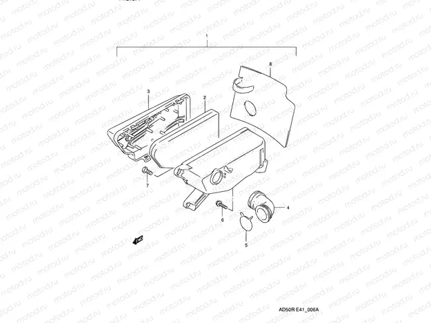 6A - AIR CLEANER (MODEL K E06 ~E.NO.211604)
