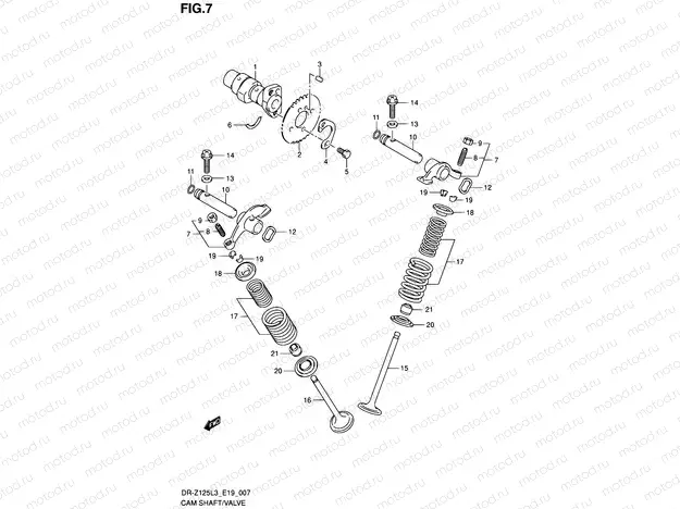 7 - CAM SHAFT - VALVE