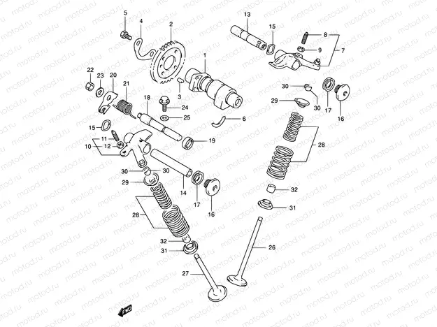 7 - CAM SHAFT - VALVE (MODEL L/M/N/P)