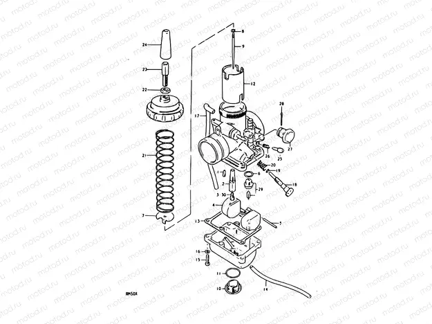 7 - CARBURETOR (RM50N, RM50T, RM50X)