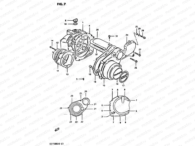 7 - CRANKCASE COVER