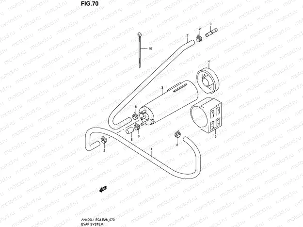 70 - EVAP SYSTEM (AN400ZAL1 E33)