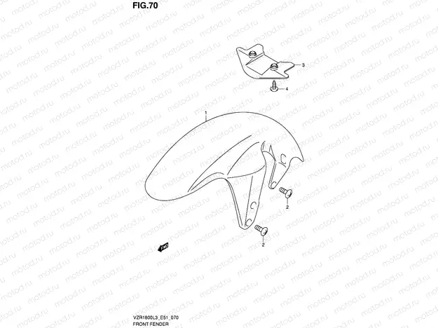70 - FRONT FENDER (VZR1800L3 E51)