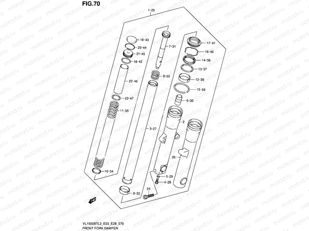 70 - FRONT FORK DAMPER