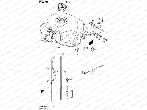 70 - FUEL TANK (GSR750UEL2 E21)