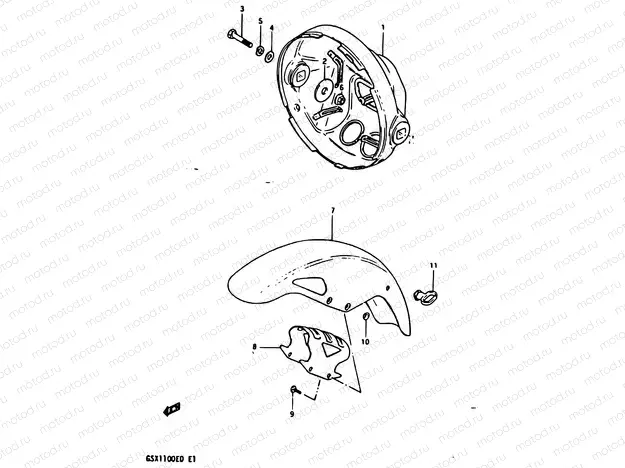 70 - HEADLAMP HOUSING - FRONT FENDER