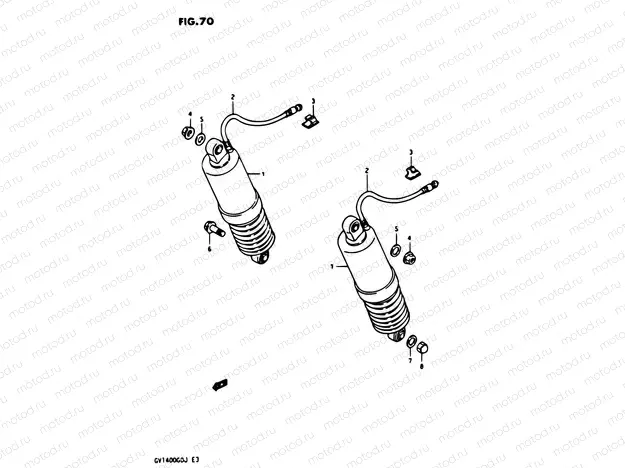 70 - REAR SHOCK ABSORBER GV1400GTG