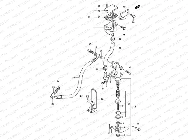 70A - REAR MASTER CYLINDER (MODEL K4/K5/K6/K7)