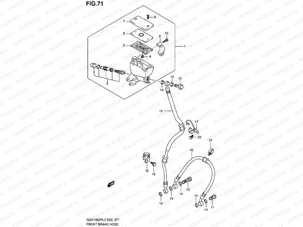 71 - FRONT BRAKE HOSE