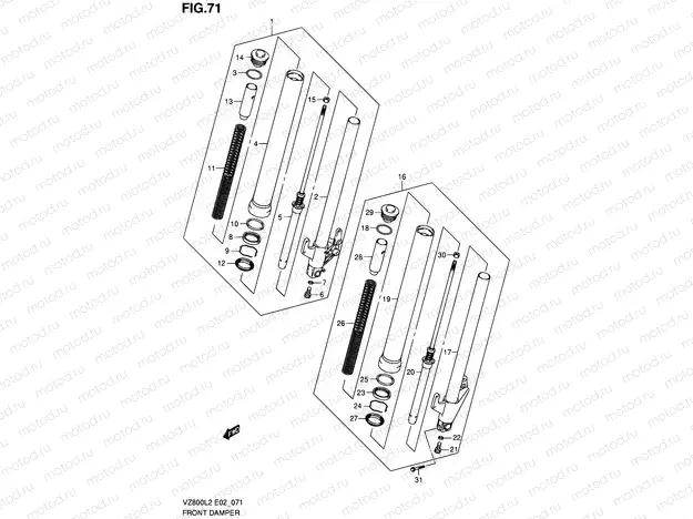 71 - FRONT DAMPER