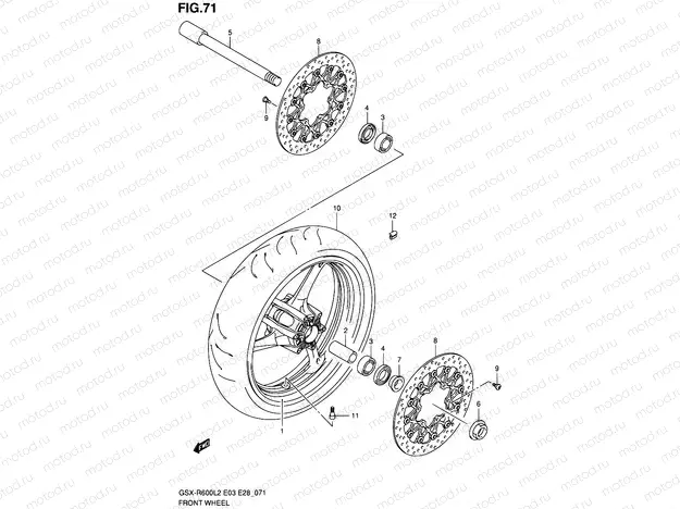 71 - FRONT WHEEL