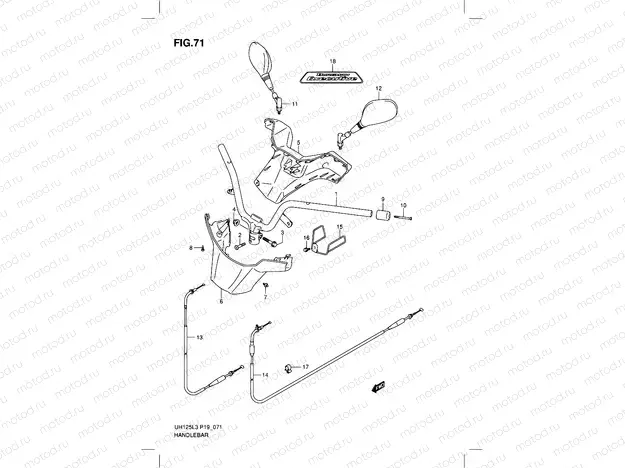 71 - HANDLEBAR (UH125ZEL3 P19)